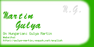 martin gulya business card